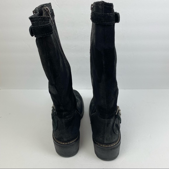 Donald J Pliner Lug Sole Glisey Suede Leather Boots - Picture 4 of 11